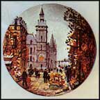 Le Marche Aux Fleurs Et La Conciergerie Collector Plate by Louis Dali MAIN
