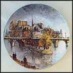 La Pointe Du Vert Galant Et Le Pont Neuf Collector Plate by Louis Dali MAIN
