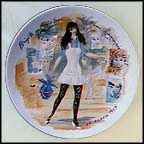 Brigitte In Mini-Skirt, The Emancipated Woman, 1965 Collector Plate by Francois Ganeau MAIN