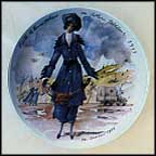 Edith, The Practical Woman In Tailored Costume, 1915 Collector Plate by Francois Ganeau MAIN