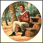 Elvis In Blue Hawaii Collector Plate by Bruce Emmett MAIN