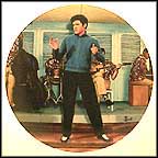 Elvis In Jailhouse Rock Collector Plate by Bruce Emmett MAIN