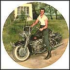 Elvis On His Harley Collector Plate by Bruce Emmett MAIN