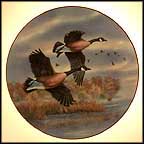 Golden Flight: Canada Geese Collector Plate by Darrell Bush MAIN
