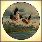 Winter Wings: Snow Geese Collector Plate by Darrell Bush MAIN