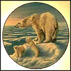 Kings Of The Hill - Polar Bears Collector Plate by Joan Sharrock MAIN