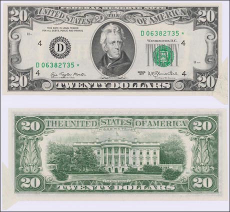Fr# 2072  1977 D* $20 Butterfly Fold MAIN