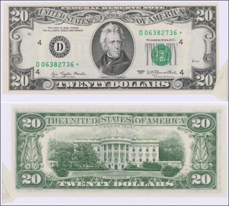 Fr# 2072  1977 D* $20 Butterfly Fold MAIN
