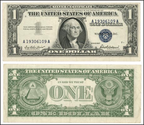 Fr# 1619  1957 AA $1 Misaligned 3rd Printing MAIN