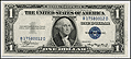 Fr# 1608  1935A BD $1 Bounced Impression of Third Printing THUMBNAIL