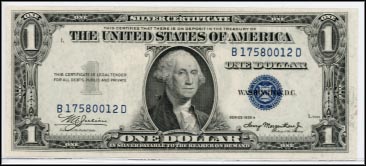 Fr# 1608  1935A BD $1 Bounced Impression of Third Printing MAIN