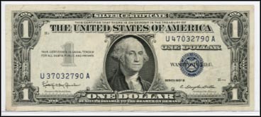 Fr# 1621  1957B UA $1 Mismatched Serial Numbers MAIN