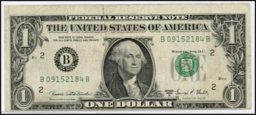 Fr# 1907  1969D BB $1 Misaligned Face MAIN