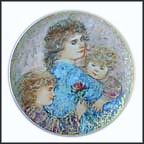 Elizabeth, Jordan And Janie Collector Plate by Edna Hibel MAIN