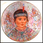 Chief Red Feather Collector Plate by Edna Hibel MAIN