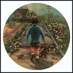 Home By Lunch - artist signed Collector Plate by Rusty Money MAIN