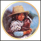 Girl With Straw Hat Collector Plate by Susie Morton MAIN