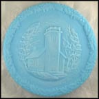Little Brown Church In The Vale - Blue Satin Collector Plate by Anthony Roscia MAIN