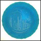 Old Brick Church - Blue Satin Collector Plate MAIN
