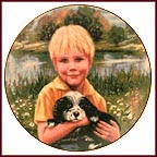 Michael's New Puppy Collector Plate by Charlene Mitchell MAIN