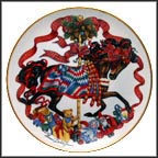 Patchwork Prancer Collector Plate by Maureen Drolak-Jensen MAIN