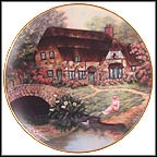 Cottage At Brookside Collector Plate by Violet L. Schwenig MAIN