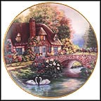 Cottage At Meadowgate Collector Plate by Violet L. Schwenig MAIN