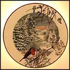Country Lane In December Collector Plate by Peter Barratt MAIN