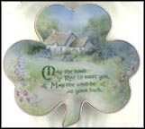 An Irish Blessing - May The Road Rise To Meet You, May The Wind Be At Your Back Collector Plate by Hilary Scoffield MAIN