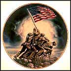 Raising The Flag On Iwo Jima Collector Plate by Felix de Weldon MAIN