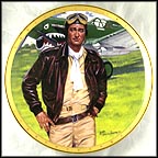 John Wayne, Symbol Of America's Fighter Pilots Collector Plate by Robert Tanenbaum MAIN