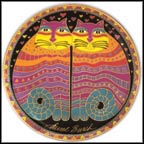 Friendly Felines Collector Plate by Laurel Burch MAIN