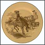 Riding A Bronc Collector Plate by Yves Beaujard MAIN
