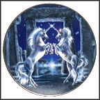 The Meeting Of The Unicorns Collector Plate by Sue Dawe MAIN