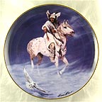 Spirit Of The Winter Hawk Collector Plate by Hermon Adams MAIN