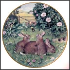 Rabbits In A July Field Collector Plate by Peter Barratt MAIN