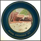 Ice Skating Collector Plate by Queen D Franklin MAIN