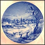 Snowy Village Collector Plate MAIN