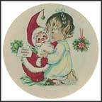 Santa And Girl Collector Plate by Charlotte Byj MAIN