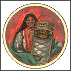 Apache Mother And Child Collector Plate by Rena Paradis Donnelly MAIN