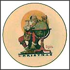 Planning Christmas Visits Collector Plate by Norman Rockwell MAIN