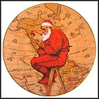 Santa Plans His Visit Collector Plate by Norman Rockwell MAIN