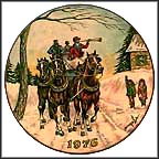 Christmas Coach Collector Plate by Dominic Mingolla MAIN