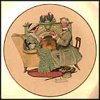 Gaily Sharing Vintage Time Collector Plate by Norman Rockwell MAIN