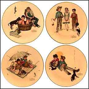 Four Seasons - Me And My Pal - Set of 4 Collector Plate by Norman Rockwell MAIN