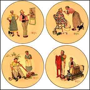 Four Seasons - Tender Years - Set of 4 Collector Plate by Norman Rockwell MAIN
