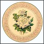 White Masterpiece Rose Collector Plate by Edward Marshall Boehm MAIN