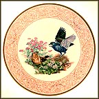Blue Grosbeak With Fringed Bleeding Heart Collector Plate by Edward Marshall Boehm MAIN