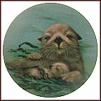 California Sea Otters Collector Plate by Sadako Mano MAIN