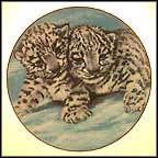 Snow Leopards Collector Plate by Violet Parkhurst MAIN